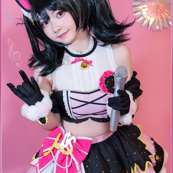 Lovelive Cat двойна хвощ Нико Ядзава cosplay кралят костюм за Хелоуин коледен костюм
