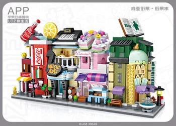 LOZ Blocks Сладко Mini Street Store детска развитие на играчка Small Shop brinquedos Model Building Bricks Момиче Gifts 1621 - 1628