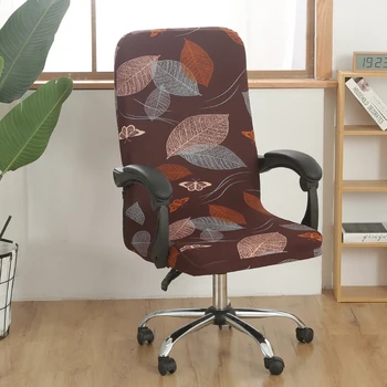 M/L калъфи за столове печатни разтеглив, калъфи за столове анти-мръсни въртящи се участък на офис компютърна маса седалка за покриване на стол подвижен