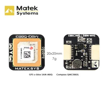 Matek Systems M8Q-5883 SAM-M8Q GPS & QMC5883L компаси модул за RC QAV250 X210 Drone FPV състезателни модели