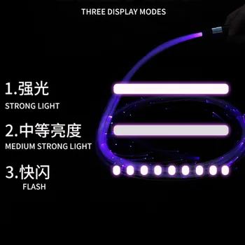 Micro Usb Interface Charging LED Fiber Optic Камшик 1.8 M 360° Swivel - Super Bright Light Up Rave Toy Flow Дантела Dance Festival