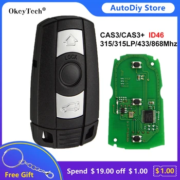 Okeytech CAS3+ система за дистанционно управление ключ за BMW 1 3 5 6 серия E91 E92 E60 E90 превключващ 315/433/868 Mhz ID46 чип 3 бутона