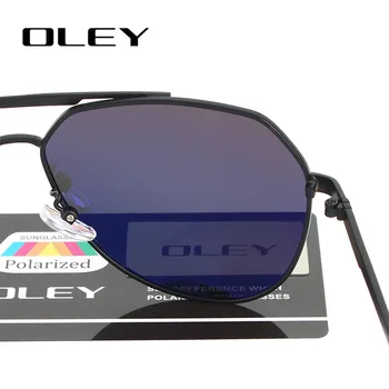 OLEY поляризирани слънчеви очила лещи алуминиеви рамки цветен филм пилоти огледални очила oculos мъжки аксесоари за очила за мъже