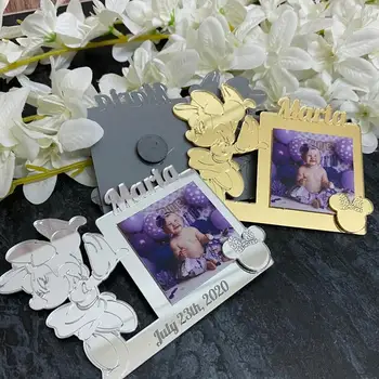 Party Favors For 1st Birthday,1st Birthday Frame,Детски рожден ден Baby Photo Frame,First Birthday Gift,Кръщение Favors, Златна рамка