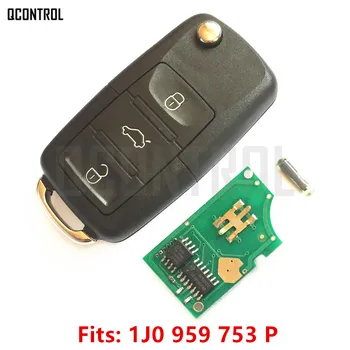 QCONTROL Car Remote Key САМ for VW/VOLKSWAGEN Beetle/Jetta/Golf/Passat 1J0959753P/5FA009259-55 HLO 1J0 959 753 P 2002-2005 г.