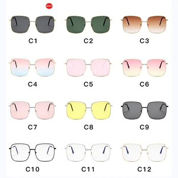 RBRARE луксозни квадратни слънчеви очила дамски маркови дизайнерски ретро Сплавная дограма за големи слънчеви очила реколта градиентные мъжки Oculos Feminino