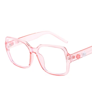 RBROVO квадрат ретро слънчеви очила рамка дете сладки очила очила, прозрачни дамски момчета / момичета слънчеви очила рамка оптични рамки