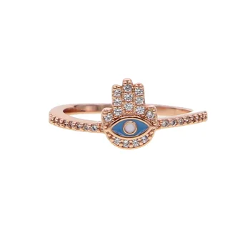 Rose gold хамсия пръстен за ръце turkisy Фатима ръчно дизайн на малък сладък прекрасен честит момиче жените пръст midi пръстени