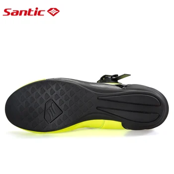 Santic Men No-Lock Колоездене обувки светоотражающая МТБ обувки под наем гумена подметка дишаща Пътна обувки Zapatillas Ciclismo