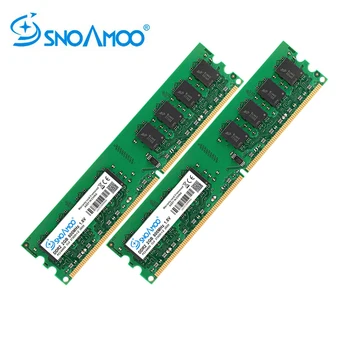 SNOAMOO New DDR2 (2pcsX2GB) Ram 2GB 800MHz PC2-6400U 1.8 V CL6 240Pin non-ECC Desktop Memory Dimm гаранция