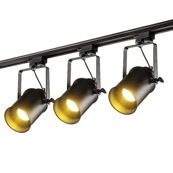 Vintage E27 Желязо Loft Industrial Spotlights Регулируема Подвесная Лампа За Осветление На Магазин За Дрехи Кафе-Сладкарница Бар Търговски Център Подвесная Лампа