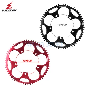 WUZEI 130 BCD round Road bicycle Chainring 50/52/54/56/58/60T Alloy Chainwheel Road folding Bike Chain Wheel for Shimano