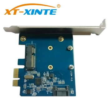 XT-XINTE PCI - E карта за разширение PCI-Express SATA 3.0 + mSATA 3.0 адаптер LT304 високоскоростен пренос на Desktop специален SSD