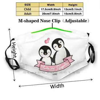 You Are My Penguin - When Penguins Are In Love Love Heart Print Множество Маска Фпч2.5 Filter Face Mask Penguin Kids True Love My