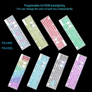 Z-88 RGB ръчна детска клавиатура алуминиеви ключове Outemu Anti-Ghosting Gamer клавиатура с произволна осветление