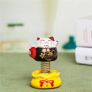 Авто украшение щастлив карикатура Пролет сладък котка играчка керамика украса авто интериор на таблото кукла кола-стайлинг аксесоари подаръци