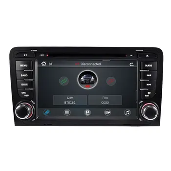 Авторадио 2 Din DVD player за Audi A3 8P S3 RS3 Sportback 2003-2011 мултимедия и GPS-навигация централен блок стерео аудио