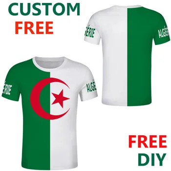 Алжир мъжете ръгби фестивал тениска арабски алжирски флаг памук тениска топ Джърси децата на възрастни хип-хоп тениска