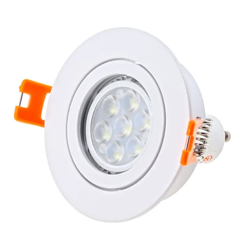 Алуминиева кръгла бяла led лампа Led Spot Light Frame притежателите MR16 GU10 GU5.3 фитинги Led лампи тавана лампа Лампа