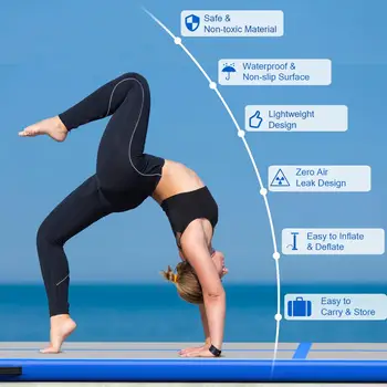 Безплатна доставка Airtrack въздушен песен гимнастика подложки надуваем матрак йога Олимпиада Акробатика мат ел. помпа, 3 м 4 м, 5 м, 6 м на 7 м