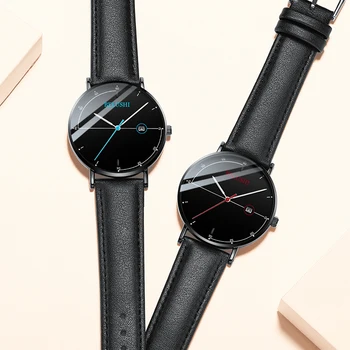 Белуши classic стоманена мрежа кварцови часовници мъжки часовници с ултра тънък корпус 30 м водоустойчив часовник прост мода бизнес мъжки часовник