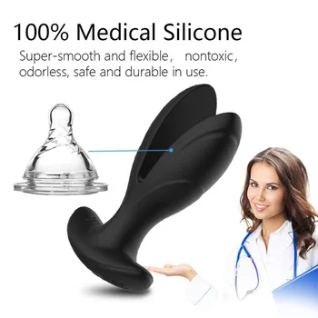 Вибриращ анален накрайник с електрически ток pulse вибратор от секс играчки за двойки масажор на простатата за мъжете от жените G-P, точка вибратори