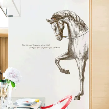 Голям 60 * 110 см творчески живопис кон за декорация на дома стикер на стената на животните плакати за дневна Спалня винил стенописи етикети