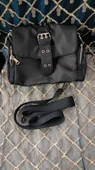 Дамски модни малка чанта делото найлон за момиче чанта-месинджър кръст на тялото на жената реколта сладък чанта черно 78uy677s