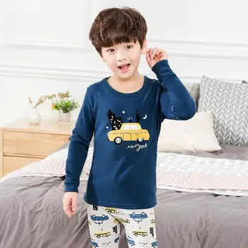 Деца момчета пижама момиченце зима памук, комплекти детски домашно облекло пижама за момче пижами, детски пижами от 2-13Y тийнейджърката дрехи
