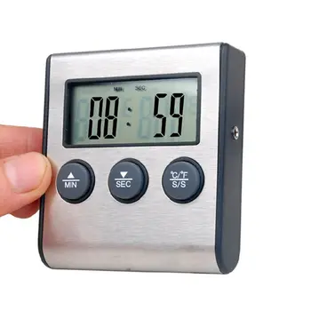 Дигитален кухненски термометър с LCD дисплей дълга сонда аларма за печене на фурна храна барбекю термометър