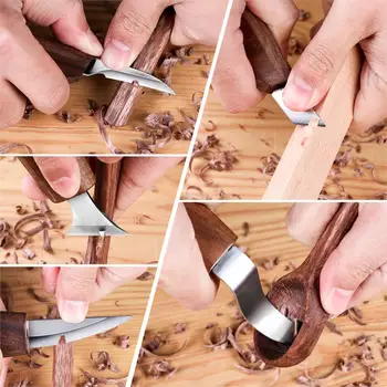 Дърворезба дърворезбата направи си САМ ръчно изработени дърворезби инструменти за дърворезба режещите ножове дървообработващи ръчни инструменти, работно