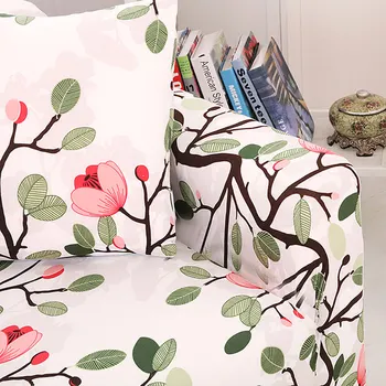 Еластичен калъф за дивана с принтом цветове Slipcover Стегнат Wrap All-inclusive правоъгълен калъф за дивана участък калъфи за мебели 1/2/3/4 места