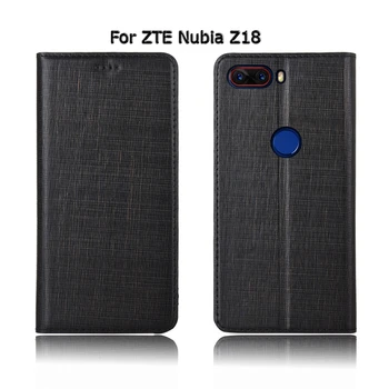 Естествена кожа ръчно изработени флип калъф за ZTE Nubia Z17 Z17S Z18 V18 Mini S щанд магнитен калъф за телефон чанта
