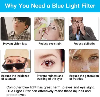 За Samsung PA43H4100AR 43-инчов плазмен SD-телевизор Light Blue Screen Protector film, за защита на очите Blue Light Protector Blocks