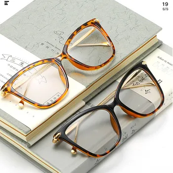 Извънгабаритни Котешко око очила рамки за жени модната марка секси квадратни очила, рамки за очила дамски прозрачни лещи слънчеви очила Очила