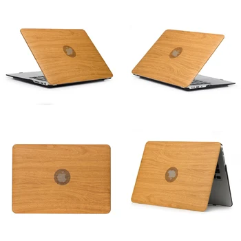 калъф за преносим компютър анти-real wood grain case за Apple MacBook Air Pro Retina 11 12 13 15 инча за mac book Air Pro 13 със сензорен панел
