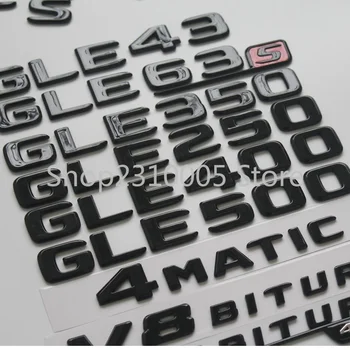 Лъскавите черни букви емблемата на иконата за Mercedes Benz X166 GLS63 GLS63s AMG GLS350 GLS400 GLS500 V8 BITURBO 4MATIC+ стикер на багажника