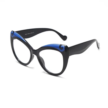 Мода Cat Eye Дамски Слънчеви Очила Рамка Прозрачни Лещи Очила Дамски Оптични Очила Рамка Мъжете Анти-Blu-Ray Очила Очила