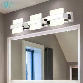 Модерни led огледало осветление за баня и аксесоари за дома, с монтиран на стената лампа, водоустойчив стената от неръждаема стомана 110 В На 220 В грима суета лампа светлина