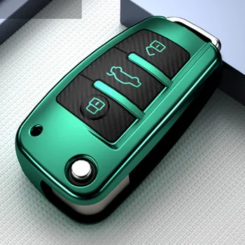 Нов калъф за ключове на автомобила Audi A3 8P 8V A4 B8 B7, B9 B5 A5 A1 Q7 Q5 A6 4F C6, C5 C7 C4 TT Q3 S3 A7 A8 100 C4 TT 8N автоаксесоари