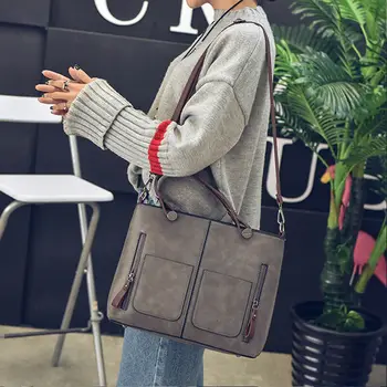 Нов моден дизайнер луксозни дамски чанти за рамо с голям капацитет изкуствена кожа чанта чанта