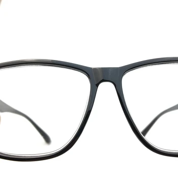 Нови 2020 дамски мъжки унисекс очила за четене 6810 квадрата по-голяма рамка модни черни очила за далекогледство +125+225...+375