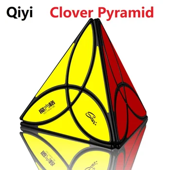 Нови QiYi MoFangGe Детелина Пирамида Магически Куб 3 Листа Тетраедър Cubo Magico 4 Цвята Пъзел Играчки, Подаръци За Деца Детски Подаръци