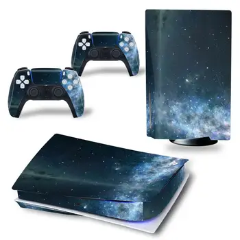 Облак дизайн за PS5 диск Обвини стикер стикер конзола + 2 контролера стикер кожа за Sony Playstation 5 игри аксесоари