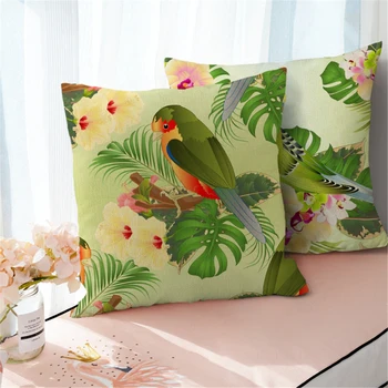 Паун цвете печат калъфки за декоративни птици папагал Паун бельо хвърлят възглавници за диван-легло стол столчето за кола на седалка