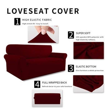 Плътен цвят кадифе дебел плюшено участък калъф за мека мебел за хол еластичен калъф за дивана универсален секционни калъф 1/2/3/4 на седалката