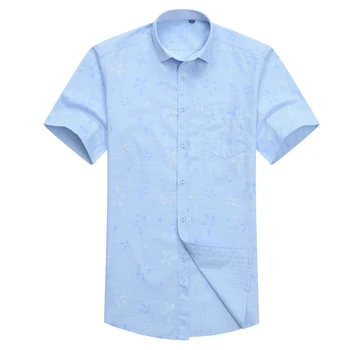 Плюс размер 5XL 6XL 7XL 8XL с къс ръкав ризи мъже лятото на нов ежедневни свободни печат риза мъжете марка за дрехи