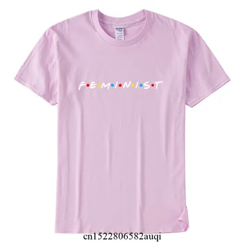Плюс размер жени феминистка памучен тениска за Момиче с къс ръкав тениска с мека дишаща 90-те години Harajuku Tshirt,Drop Ship