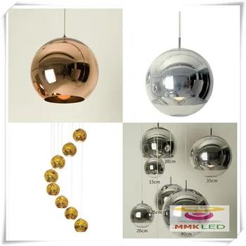 Покрит със стъклена топка полилей съвременно художествено осветление обвивка на топката светлини сребърен златен бронз стъклена топка лампи