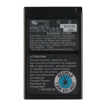 Първоначално батерия заместител на Olympus E-P1, E-P2, E-PM1, E-620, E-PL1 E-P3 E-PL3 PS-BLS1 неподдельная батерия 1150mAh